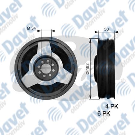 GATES TVD1030 Krank Kasnagi Audi A4 97-04 2.8tdi